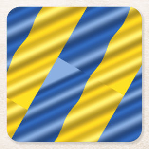 Blauwe en gele Oekraïne geïnspireerde vrede zonder Kartonnen Onderzetters