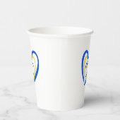 Blauwe en gele Oekraïne geïnspireerde vrede zonder Papieren Bekers (Rechts)