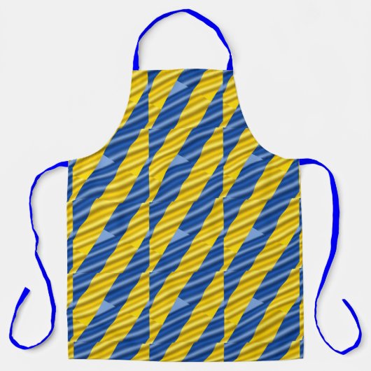Blauwe en gele Oekraïne geïnspireerde vrede zonder Schort (Voorkant)