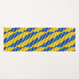 Blauwe en gele Oekraïne geïnspireerde vrede zonder Yogamat