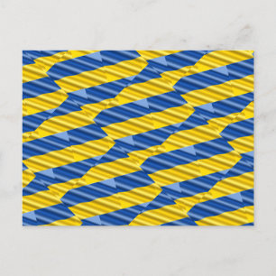 Blauwe en gele Oekraïne Geïnspireerde vredesanti-o Briefkaart