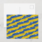 Blauwe en gele Oekraïne Geïnspireerde vredesanti-o Briefkaart (Voorkant / Achterkant)