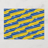Blauwe en gele Oekraïne Geïnspireerde vredesanti-o Briefkaart (Voorkant)
