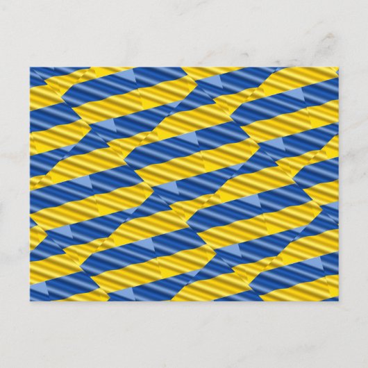 Blauwe en gele Oekraïne Geïnspireerde vredesanti-o Briefkaart (Voorkant)