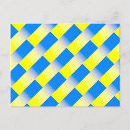 Blauwe en gele Oekraïne Geïnspireerde vredesanti-o Briefkaart