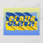 Blauwe en gele Oekraïne Geïnspireerde vredesanti-o Briefkaart (Voorkant)