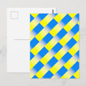 Blauwe en gele Oekraïne Geïnspireerde vredesanti-o Briefkaart (Voorkant / Achterkant)