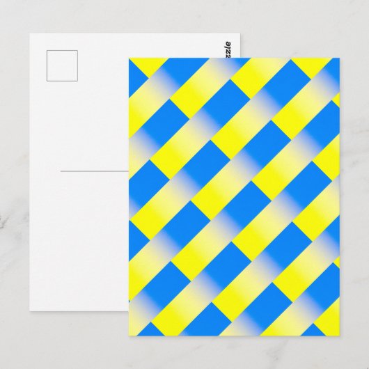 Blauwe en gele Oekraïne Geïnspireerde vredesanti-o Briefkaart (Voorkant / Achterkant)