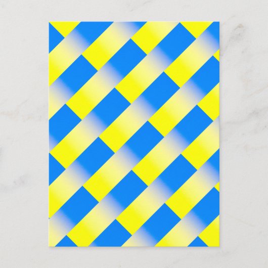 Blauwe en gele Oekraïne Geïnspireerde vredesanti-o Briefkaart (Voorkant)