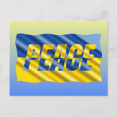 Blauwe en gele Oekraïne Geïnspireerde vredesanti-o Briefkaart (Voorkant)