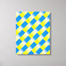 Blauwe en gele Oekraïne Geïnspireerde vredesanti-o Canvas Afdruk