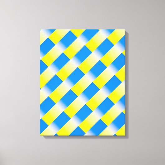 Blauwe en gele Oekraïne Geïnspireerde vredesanti-o Canvas Afdruk (Voorkant)