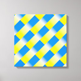 Blauwe en gele Oekraïne Geïnspireerde vredesanti-o Canvas Afdruk