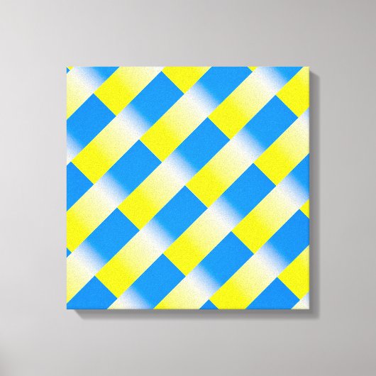 Blauwe en gele Oekraïne Geïnspireerde vredesanti-o Canvas Afdruk (Voorkant)
