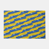 Blauwe en gele Oekraïne Geïnspireerde vredesanti-o Deurmat (Voorkant)
