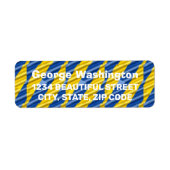 Blauwe en gele Oekraïne Geïnspireerde vredesanti-o Etiket (Voorkant)