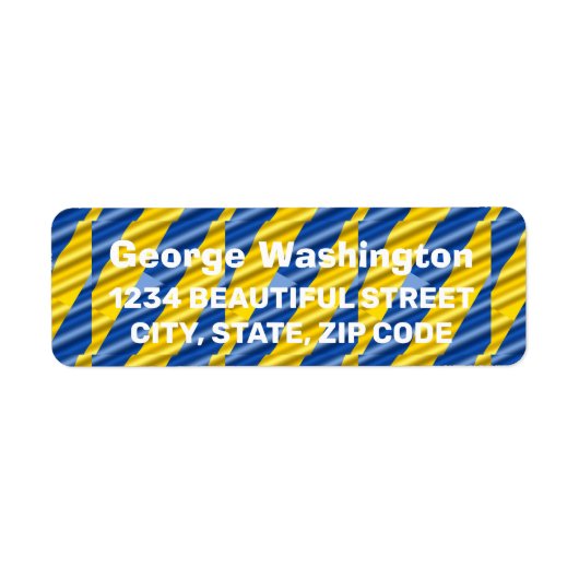 Blauwe en gele Oekraïne Geïnspireerde vredesanti-o Etiket (Voorkant)