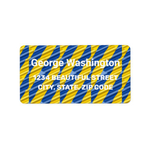 Blauwe en gele Oekraïne Geïnspireerde vredesanti-o Etiket