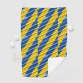 Blauwe en gele Oekraïne Geïnspireerde vredesanti-o Golfhanddoek (Insitu)