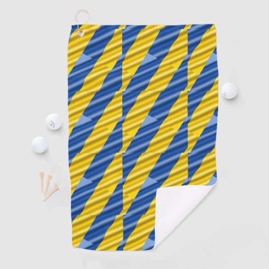 Blauwe en gele Oekraïne Geïnspireerde vredesanti-o Golfhanddoek (Insitu)