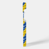 Blauwe en gele Oekraïne Geïnspireerde vredesanti-o iPhone Hoesje (Linkerkant)