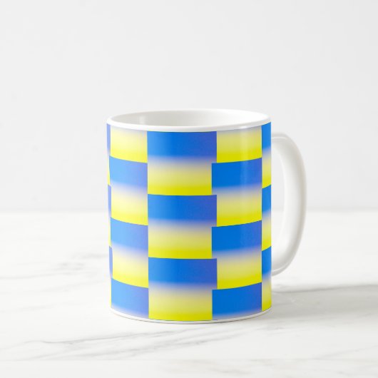 Blauwe en gele Oekraïne Geïnspireerde vredesanti-o Koffiemok (Voorkant rechts)