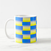 Blauwe en gele Oekraïne Geïnspireerde vredesanti-o Koffiemok (Links)