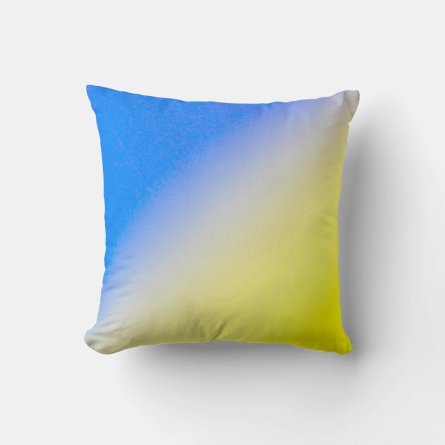 Blauwe en gele Oekraïne Geïnspireerde vredesanti-o Kussen (Voorkant)