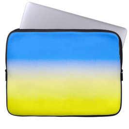 Blauwe en gele Oekraïne Geïnspireerde vredesanti-o Laptop Sleeve