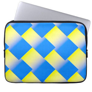 Blauwe en gele Oekraïne Geïnspireerde vredesanti-o Laptop Sleeve