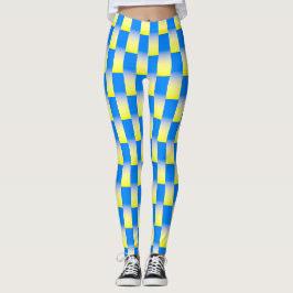 Blauwe en gele Oekraïne Geïnspireerde vredesanti-o Leggings