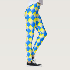 Blauwe en gele Oekraïne Geïnspireerde vredesanti-o Leggings
