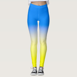 Blauwe en gele Oekraïne Geïnspireerde vredesanti-o Leggings