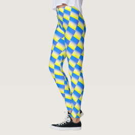 Blauwe en gele Oekraïne Geïnspireerde vredesanti-o Leggings