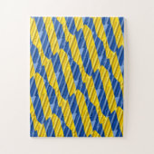 Blauwe en gele Oekraïne Geïnspireerde vredesanti-o Legpuzzel (Verticaal)