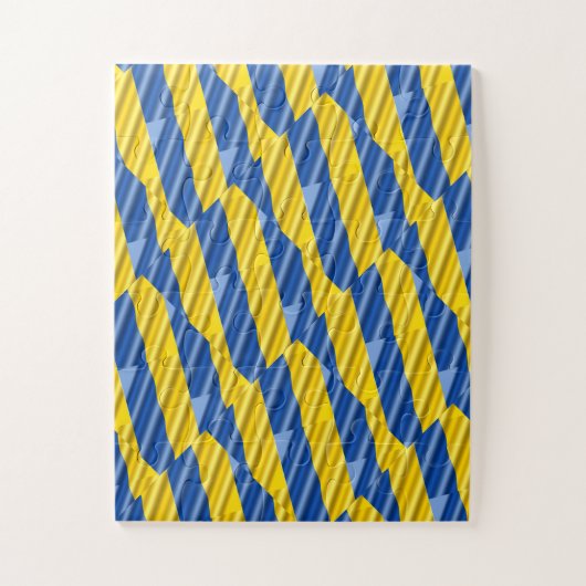 Blauwe en gele Oekraïne Geïnspireerde vredesanti-o Legpuzzel (Verticaal)