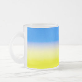 Blauwe en gele Oekraïne Geïnspireerde vredesanti-o Matglas Koffiemok