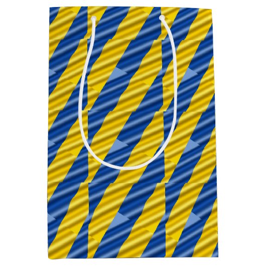 Blauwe en gele Oekraïne Geïnspireerde vredesanti-o Medium Cadeauzakje (Voorkant)