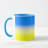 Blauwe en gele Oekraïne Geïnspireerde vredesanti-o Mok (Links)