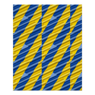 Blauwe en gele Oekraïne Geïnspireerde vredesanti-o Perfect Poster