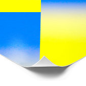 Blauwe en gele Oekraïne Geïnspireerde vredesanti-o Perfect Poster (Hoek)