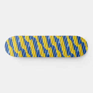 Blauwe en gele Oekraïne geïnspireerde vredesanti-o Persoonlijk Skateboard