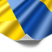 Blauwe en gele Oekraïne Geïnspireerde vredesanti-o Poster (Hoek)