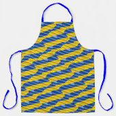 Blauwe en gele Oekraïne Geïnspireerde vredesanti-o Schort (Voorkant)