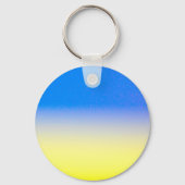 Blauwe en gele Oekraïne Geïnspireerde vredesanti-o Sleutelhanger (Achterkant)