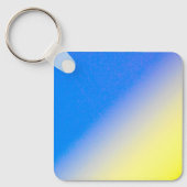 Blauwe en gele Oekraïne Geïnspireerde vredesanti-o Sleutelhanger (Voorkant)