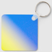 Blauwe en gele Oekraïne Geïnspireerde vredesanti-o Sleutelhanger (Achterkant)