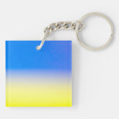 Blauwe en gele Oekraïne Geïnspireerde vredesanti-o Sleutelhanger (Achterkant)