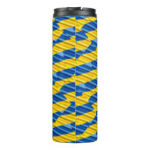 Blauwe en gele Oekraïne Geïnspireerde vredesanti-o Thermosbeker (Achterkant)