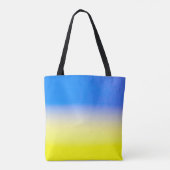 Blauwe en gele Oekraïne Geïnspireerde vredesanti-o Tote Bag (Achterkant)